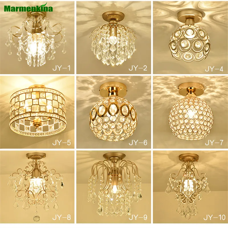 

American Crystal Ceiling Lamp Hall Entrance Entrance Passway Corridor Bar Counter Light European Crystal Light AC110-240V