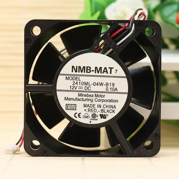 

Original NMB 2410ML-04W-B19 6025 6CM 12V 0.10A 3 line quiet dual ball chassis fan