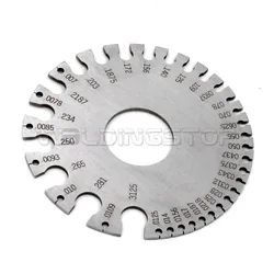 WS genuine round WIRE GAUGE diameter gage stainless steel inch inspection S.W.G.