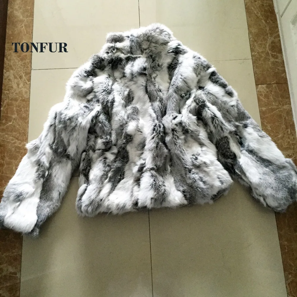 2023 New Women Real Rabbit Fur Mandarin Collar Coat Natural Pure Genuine Whole Skin Fur Jacket Full Pelt Fur Customize WSR61