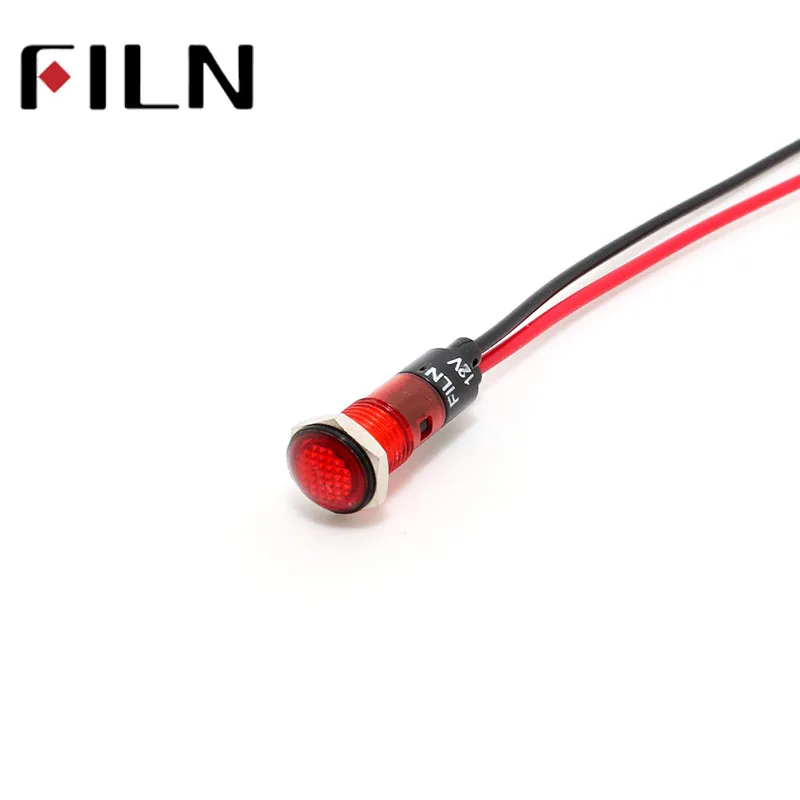 Film 8mm film 6v 120 V 12V 24 v led lampka ostrzegawcza lampa pilot lampy kierunkowskazu światła