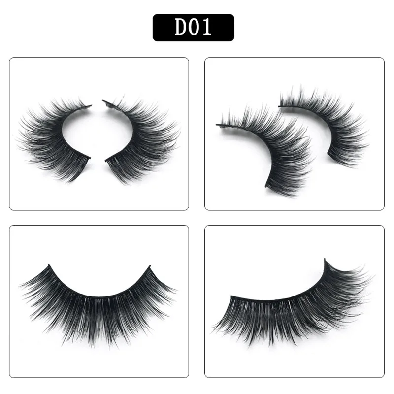 1 คู่ 3D Handmade Mink ขนตาส่วนบุคคลขนตาปลอมธรรมชาติสำหรับความงามแต่งหน้า fake Eye Lashes EXTENSION สำหรับ D Series