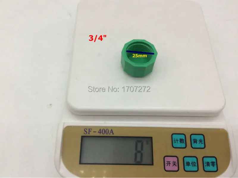 

Free Shipping 10 pcs PPR Pipe Plugs 3/4" BSP female Thread Pipe Fitting End Cap Plug,