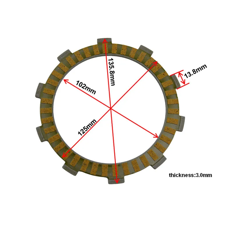 A set Motorcycle Engine Parts Clutch Friction Plates Kit & steel plates For HONDA CBR400 CBR 400 NC29 CBR29 CBR 29