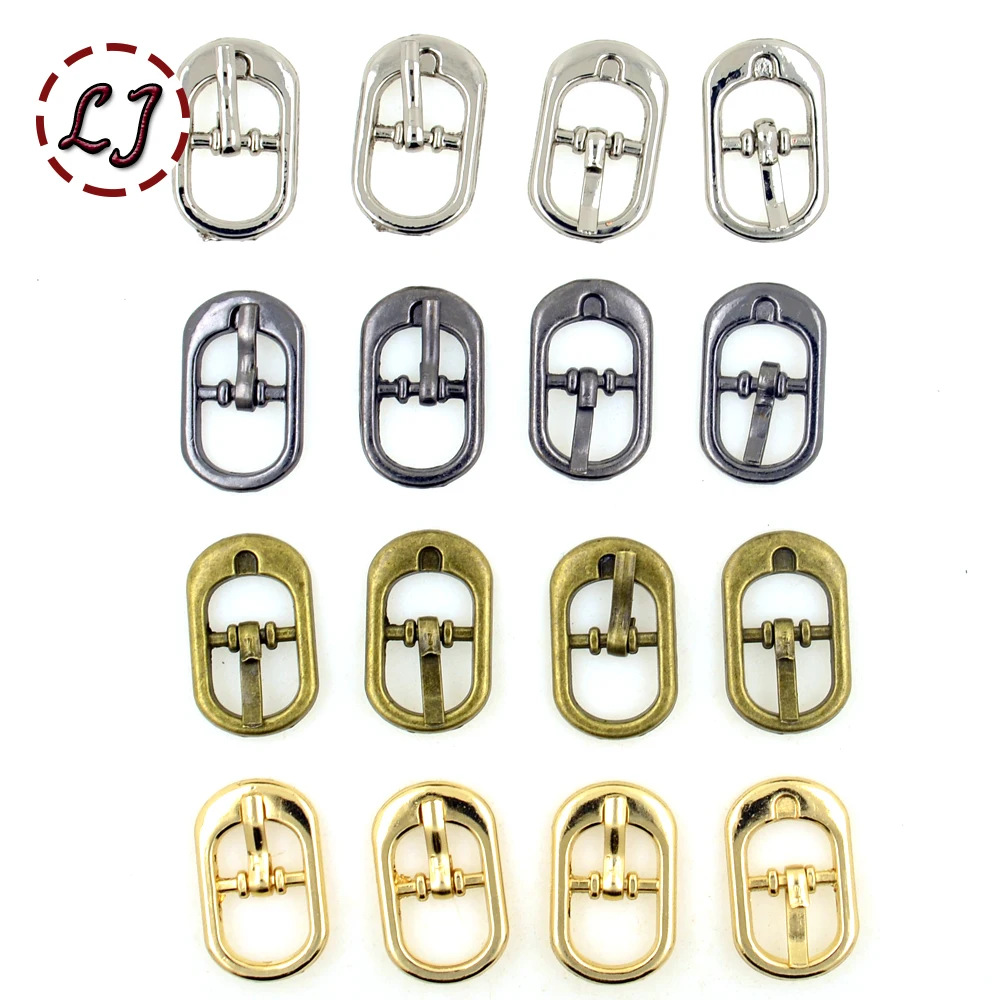 New 30pcs Silver Gun-black Gold Small Square Oval Alloy Metal Shoes Bags Belt Pin Buckles DIY Accessory Sewing