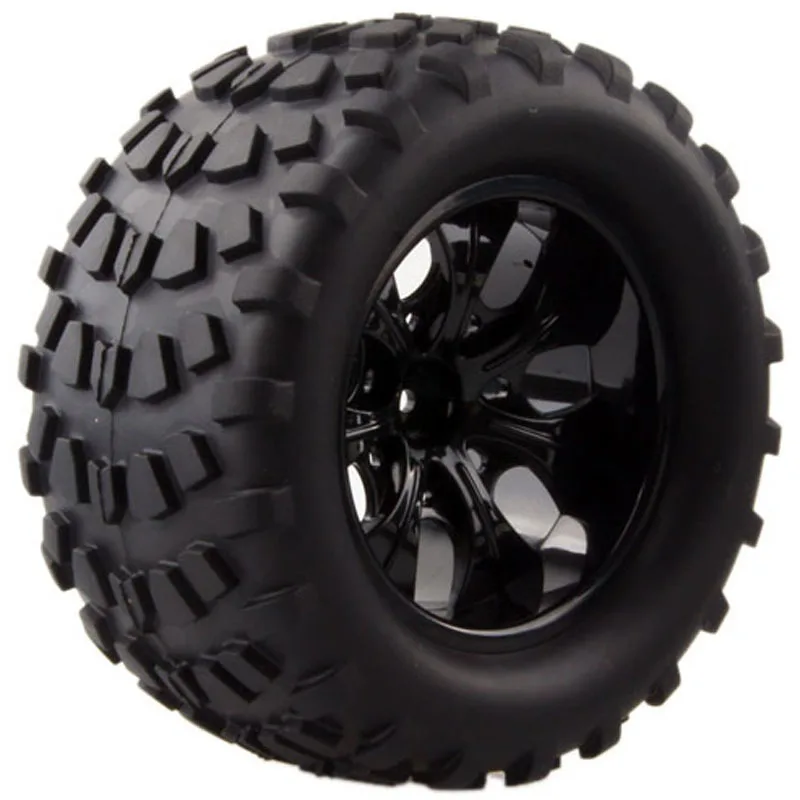 2pcs Wild Monster Truck Tires Rim Wheel For 1/10 Hex Hubs 12mm Scale RC Car HSP Off Road 94111 94108 94188 Trax Tamiya HPI