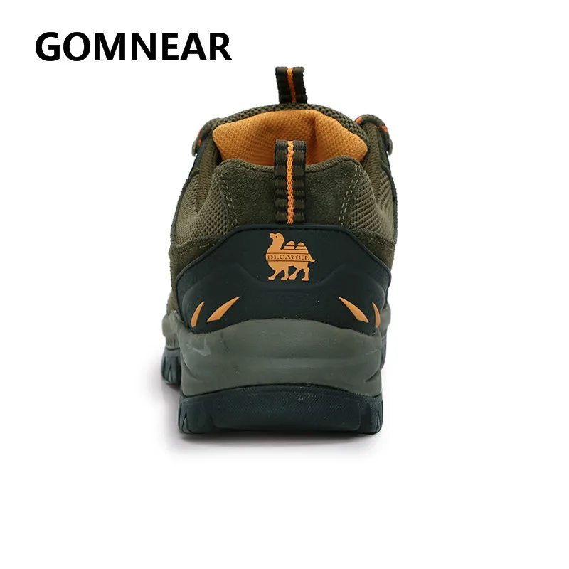 GOMNEAR Camel Shoes 남성 정품 가죽 하이킹 신발 통기성 운동화 등산 야외 관광 하이킹 부츠 마운틴 슈즈