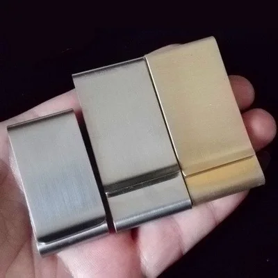 5psc/lot Stainless Steel Wallet Banknote Clip Men Women Creative Metal Three Fold Money Clips Two Colors Two Sizes Optional