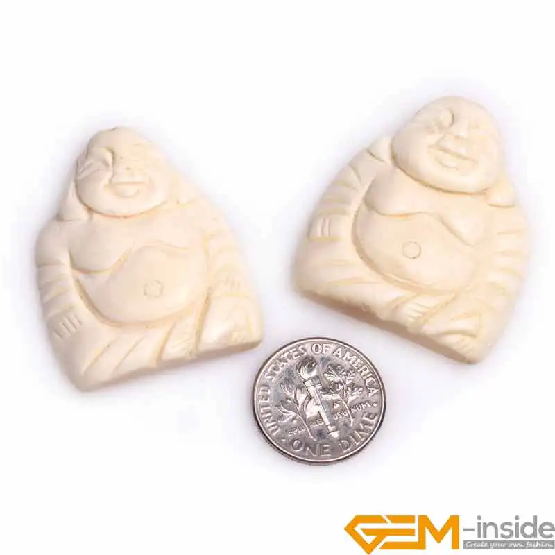 Big Large White Carved Bone Maitreya Buddha Beads DIY Beads For Jewelry Making bulk 2 PCS To Sale Wholesale