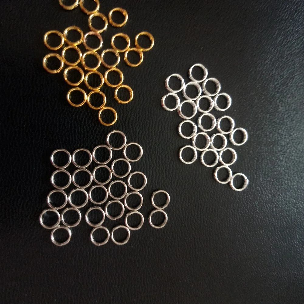 Hot 100pcs 5/6/8/10mm Double Ring Hoop Ring Fit Bracelet / Necklace / Earrings Diy Jewelry Making Accessories