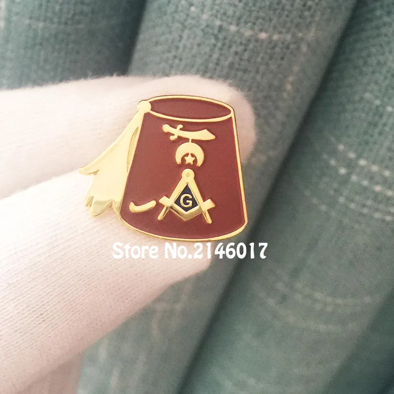 50pcs Customized Pins and Brooch Freemasonry Masonic Shriner Hat Lapel Pin Free Masons Square Compass Soft Enamel Metal Badge