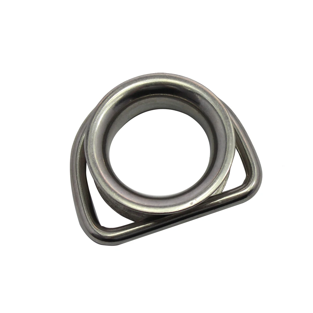 Stainless Steel D Ring Wire Rope Thimble Marine Hardware Boat/Yacht Cable Accession 10pcs