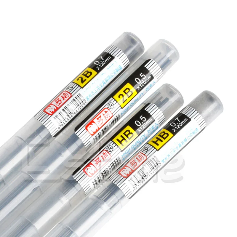 4pcs /set 2B/HB Pencil Lead a Refill Tube 0.5 mm / 0.7 mm Automatic Pencil Lead Style 11CM