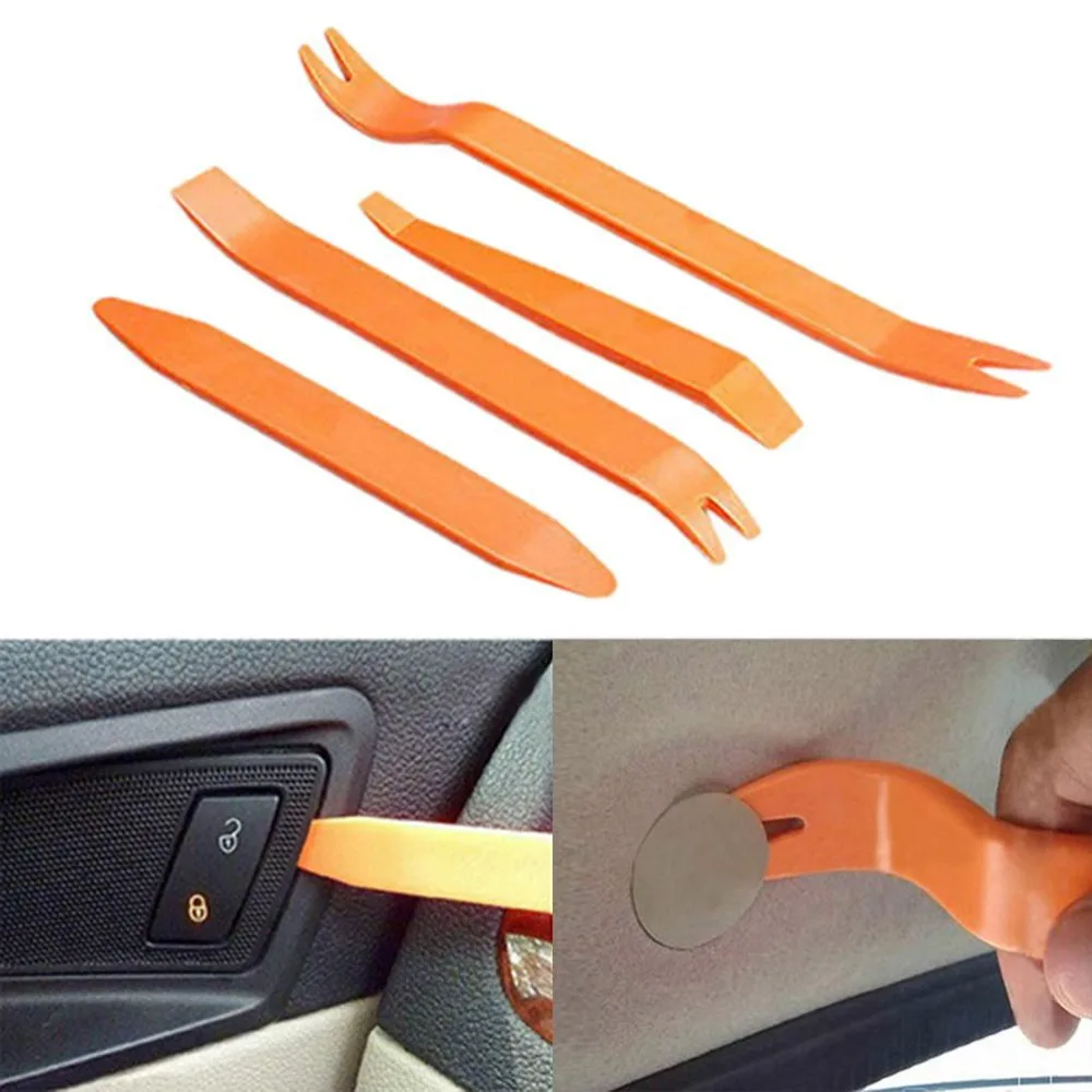 4Pcs Auto Car Radio Panel Door Clip Panel Trim Dash Audio Removal Installer Pry Kit Car-styling Repair Tool Pry Hand Tools