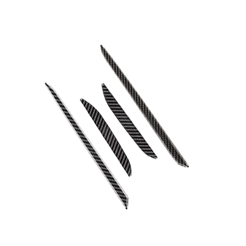 Car Carbon Fiber Speaker Stickers Door Panel Loudspeaker Cover Strips Trim For Audi A4 B9 A4L 2017 2018