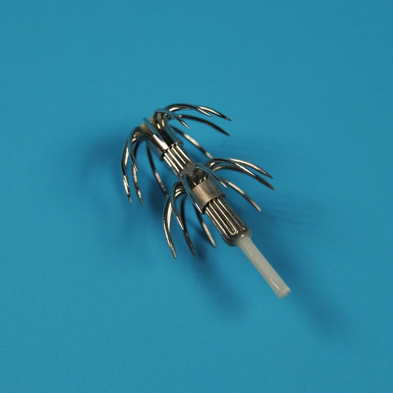 10pcs Octopus / Squid Jig DIY Hook 2.5# 3.0# 3.5# Squid Lure DIY Hooks Fishing Accessory