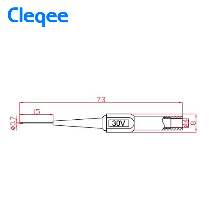 Cleqee P5007 10 stücke Isolierung Piercing Nadel Nicht-destruktiv Multimeter Test Sonden Rot/Schwarz