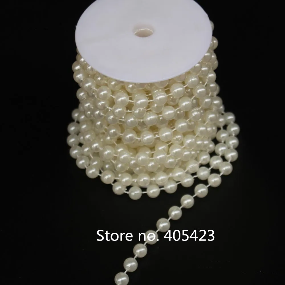 20m/roll 10mm pearl cotton thread bead ABS round imitation pearl DIY jewelry accessories wedding supplies Wedding party Decor