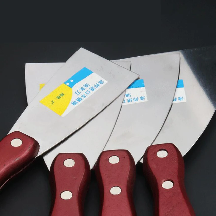 Cuchillo de masilla de acero inoxidable grueso, herramientas de decoración con mango de madera maciza, raspador de espejo pulido, 1, 2, 3, 4 y 5 pulgadas