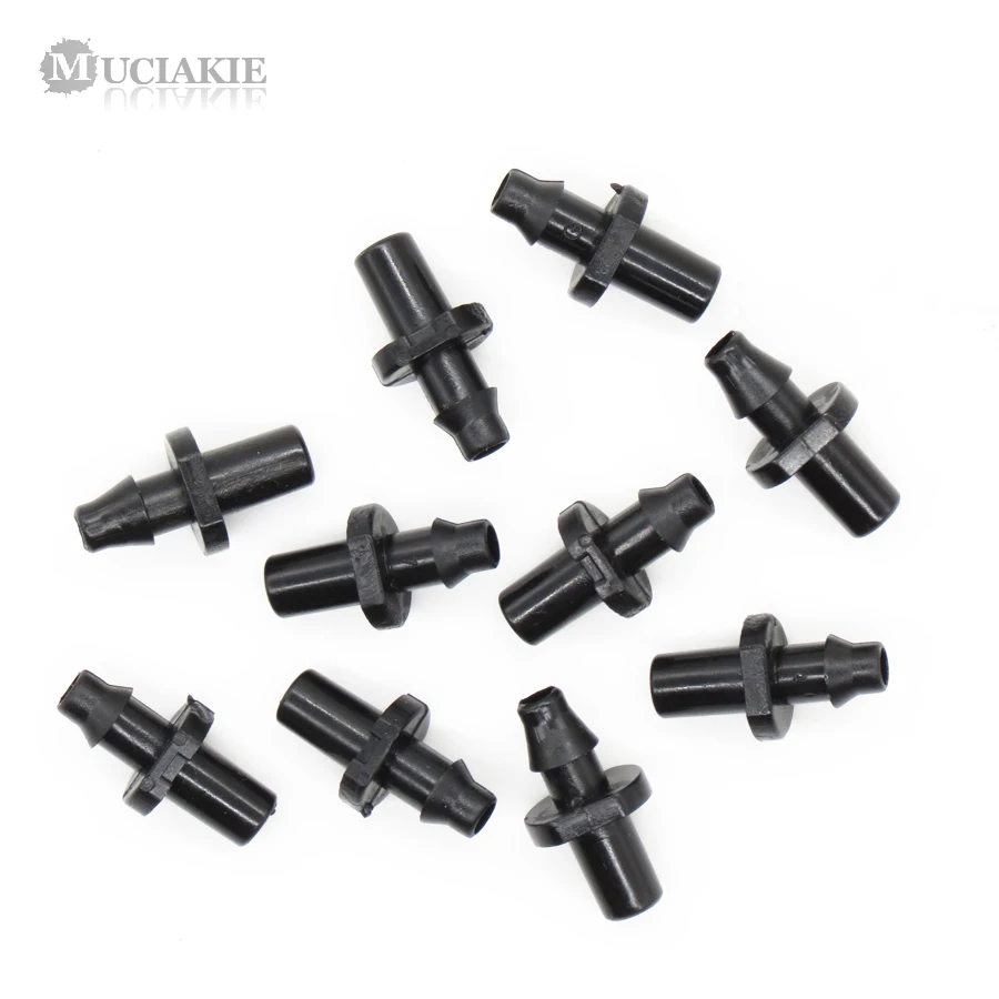 MUCIAKIE 50 sztuk OD-6.0mm x 1/4 \'\'złącze Barb z mikrootworami podlewanie armatura nawadniająca złącze Adapter złącze węża akcesoria