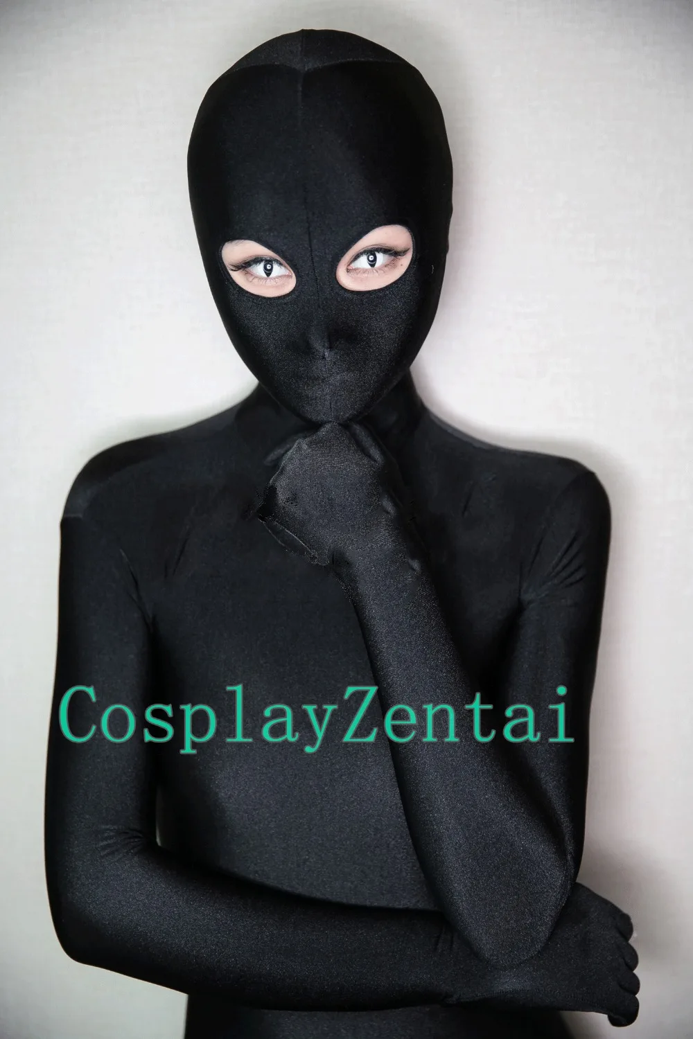 Open Eyes Catsuit High Quality Spandex Fullbody Zentai Suit Freeshipping Cosplay Bodysuit for Halloween