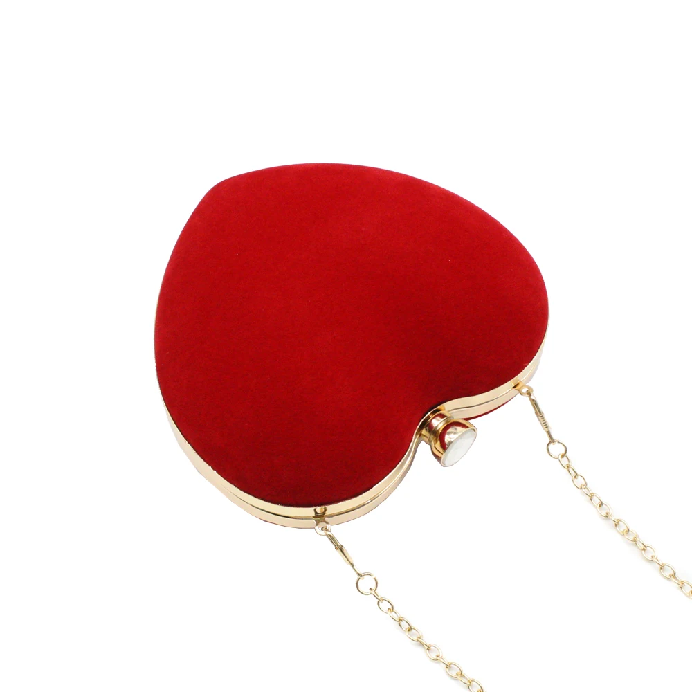 2023 Party Bags Heart Love Clush Purses for Girls Velvet Clutch Bag Women's Luxury Designer Handbag Clutch Party Bags for Women