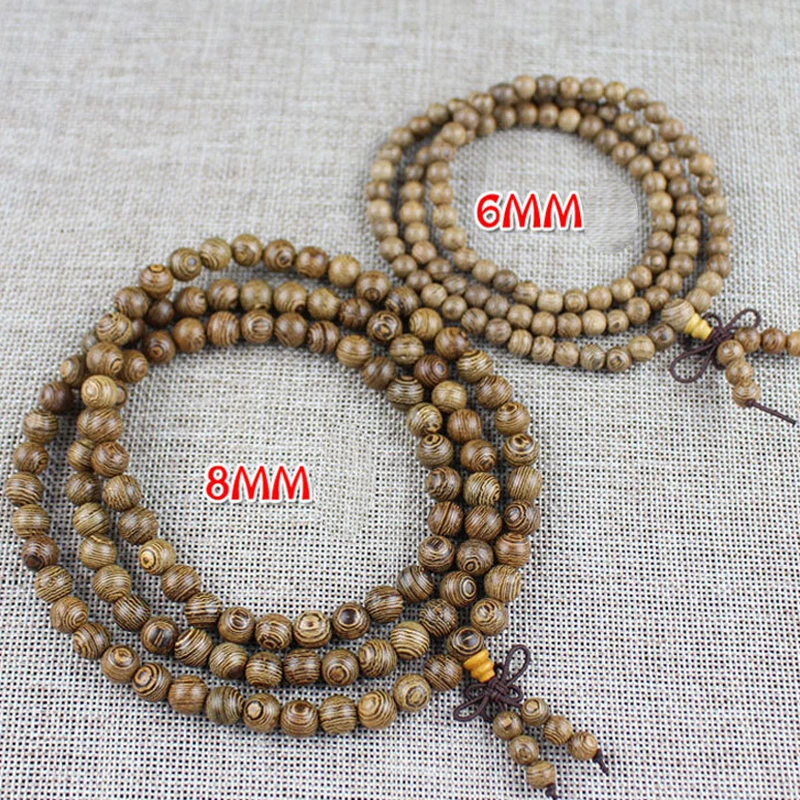 Yanqi chicken wing wood Buddhist Prayer Beads Tibetan Mala Buddha Bracelet Rosary Wooden Bangle women men jewelry pulseira