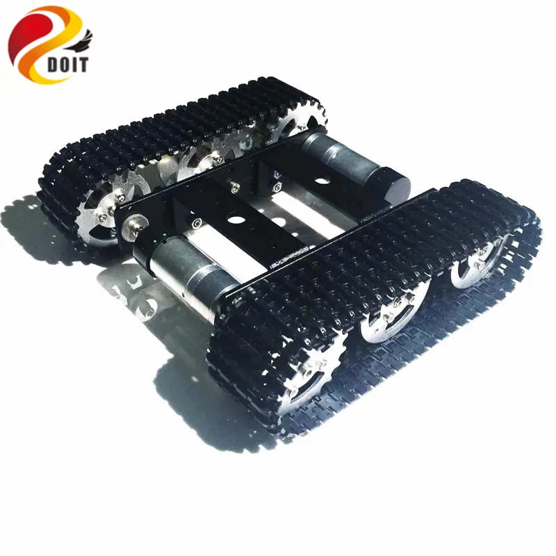 Metal Robot Tank Chassis Mini T100 Crawler Caterpillar Tracked Vehicle With Plastic Tracked Model Diy Teaching Platform Car