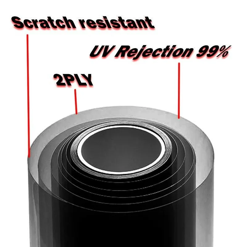 Car Window Tinted Film 75cm×3m Solar Protection Privacy Window Tanning Film Car Shading Dark Glass Window Foils with Tools