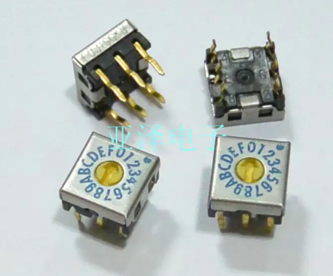 2pcs  Japanese 16 bit 0-F rotary dial switch code switch DRS7016C