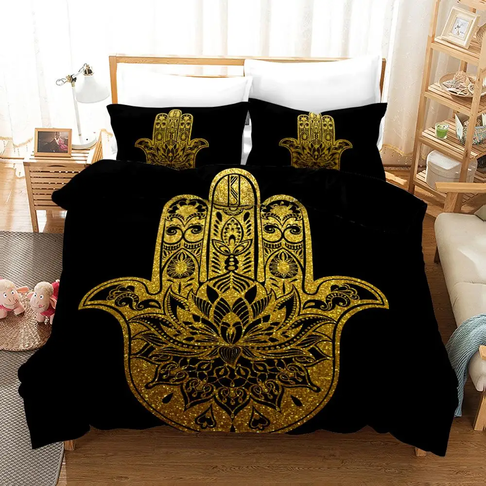 

Luxury Bedding Set King Gold Scorpion Queen Meteor Scorpio Duvet Cover Constellation Bed Linen Bohemian Print Black Bedclothes