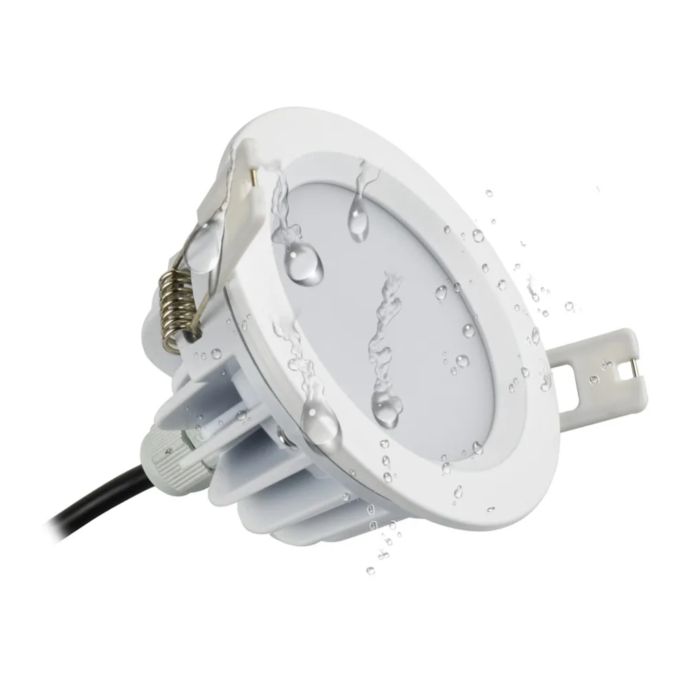 5w 7w LED 통 3.5 인치, 오픈 사이즈 80mm 3 인치 AC 85-265V IP65, 야외, 욕실, 사우나 룸 LED 천장 스포트 라이트, 4 개