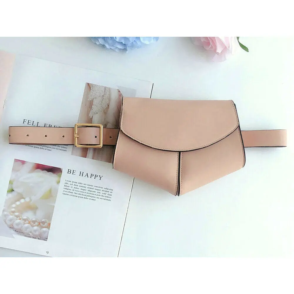 New Two Styles Design Chic Women Fashion Faux Leather Waist Fanny Pack Belt Bag Lady Portable Travel Hip Bum Bag Mini