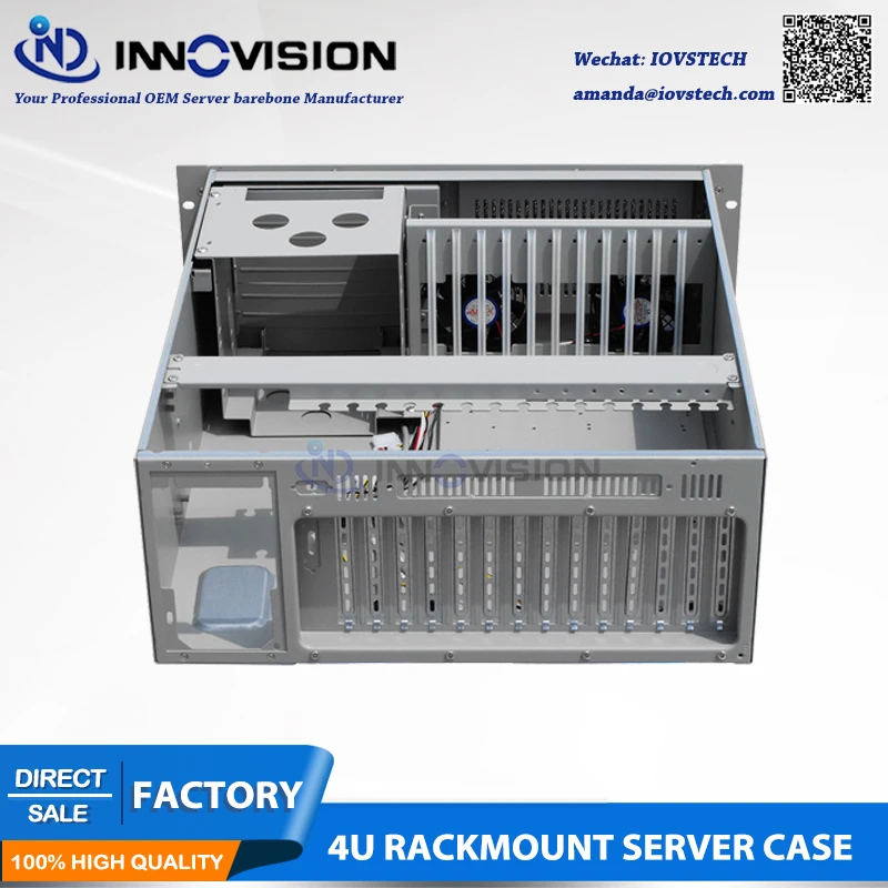 Hq 4U Rack Mount Chassis IPC610H Met Visuele En Hoorbare Alarmmelding