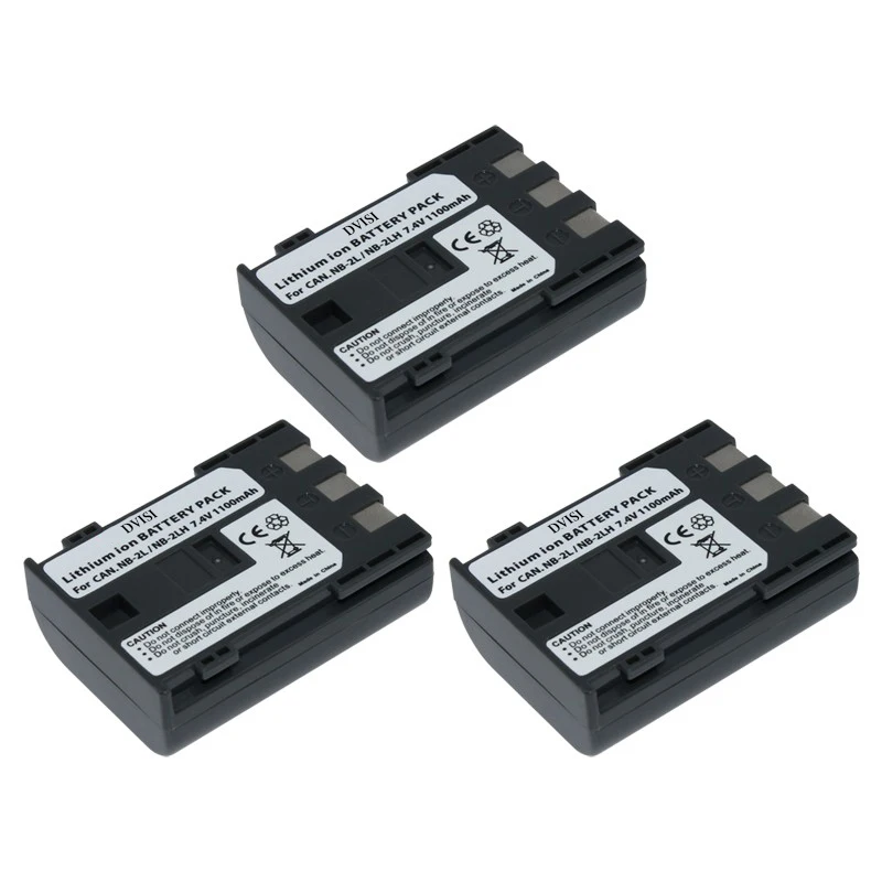 DVISI NB-2L NB2L NB 2L 1100mAh Li-ion Batterijen Camera Batterij Voor Canon Power shot S30 S40 S45 S50 S60 S70 350D 400D G9 G7