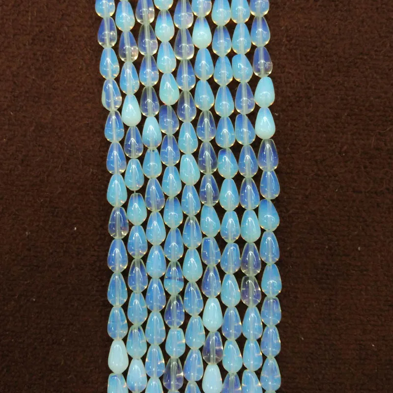 

Fashion opal stone water drop spacer beads 8x12mm for jewelry accessories making wholesale 65pcs/lot free shipping