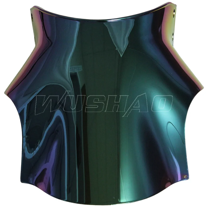 Universal Motorcycle Windshield Windscreen Round Lights Street Bike Glass As For Honda Yamaha Kawasaki Suzuki Smoke Iridium