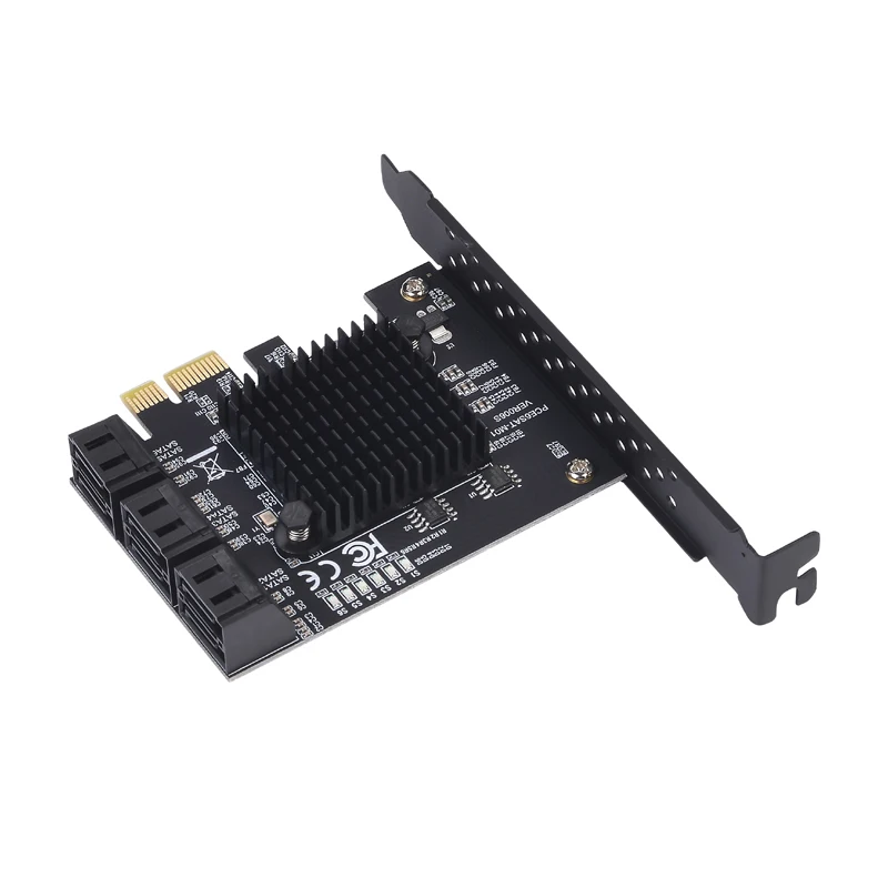 Imagem -04 - Cartão Pci-e Pcie Sata Adicionar ao Cartão Sata Pcie para Sata 3.0 Portas Cartão Sata3 Pcie x1 com Suporte de Perfil Baixo