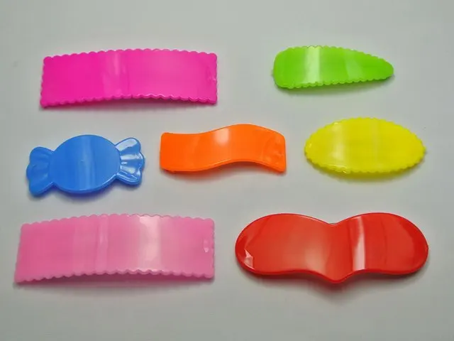 25 Mixed Color Assorted Plastic Coated Bow Snap Hair Clips DIY Craft