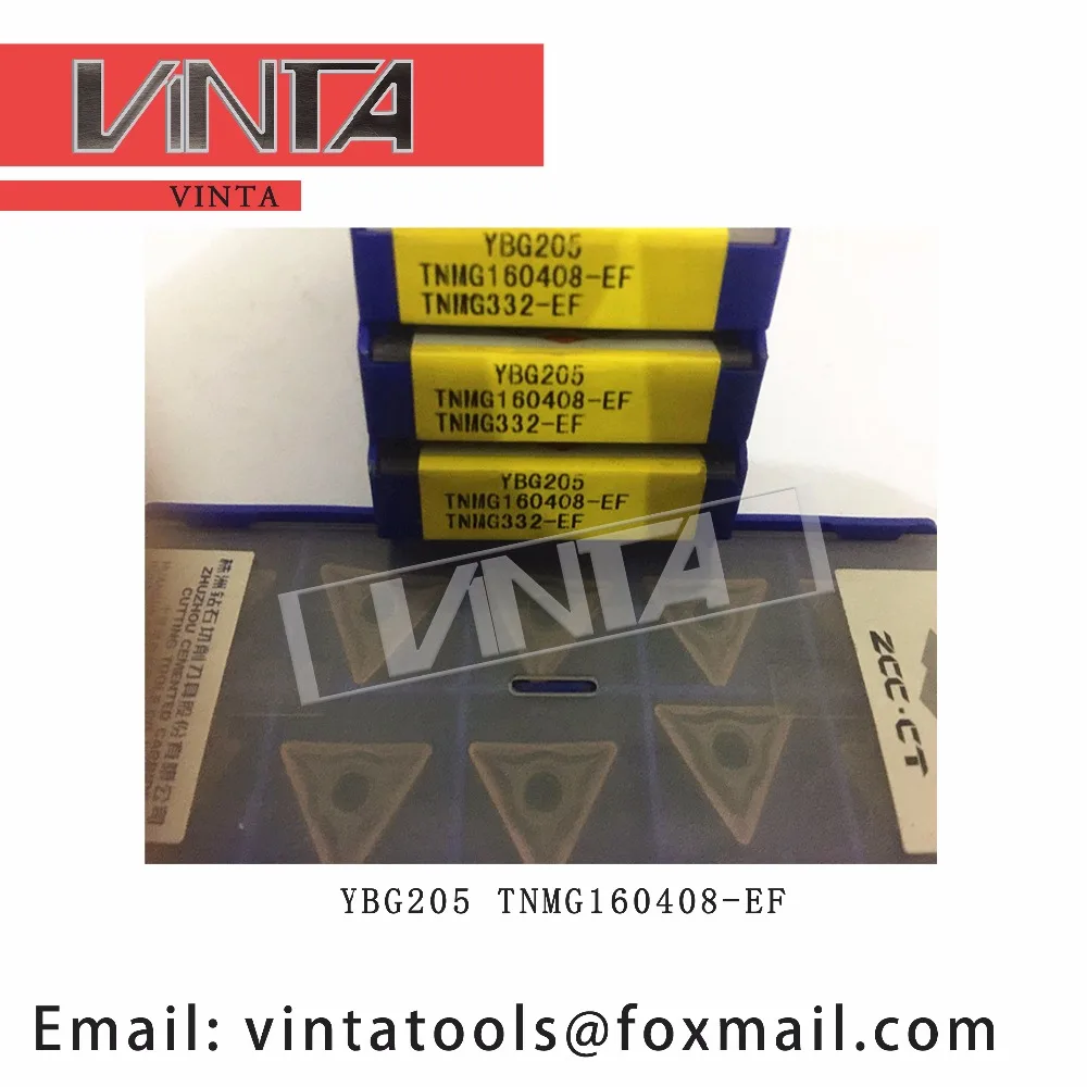 high quality 10pcs/lots YBM153 YBG205 YBG202 TNMG160408-EF cnc carbide turning inserts