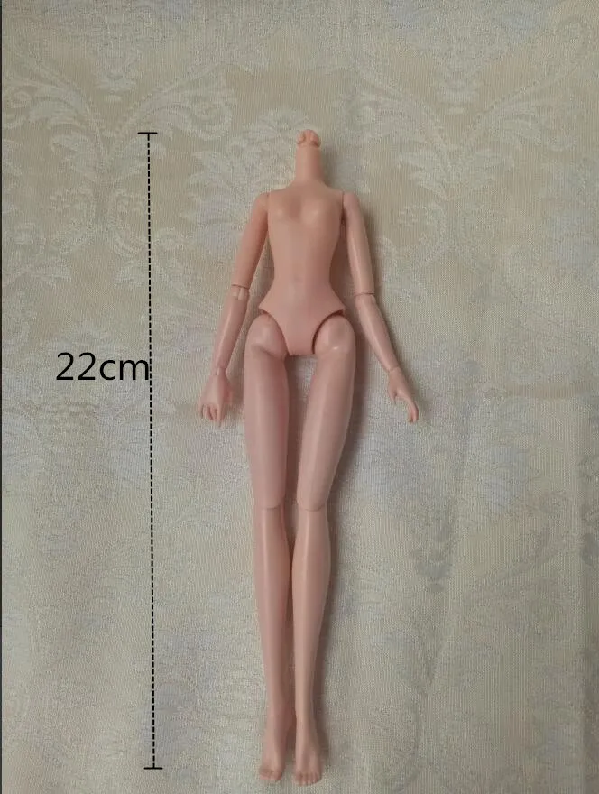 22cm Doll White Skin Nude Body Joints Doll Naked Body Jointed Moveable Doll Body For 1/6 Doll Body for Girls Toys