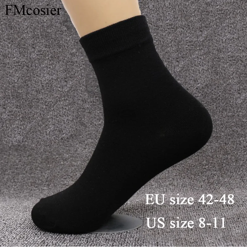 

8 пар мужских хлопковых мягких платьев больших размеров, деловые однотонные осенние носки, зимние теплые черные, белые 48 44 45 46 47