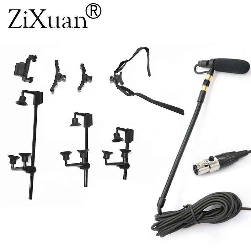 Professionale Strumento Musicale Microfoni con 7 Tipi di Pinze per Basso Violino Violoncello Chitarra Flauti Pianoforte Sax Vocale per AKG