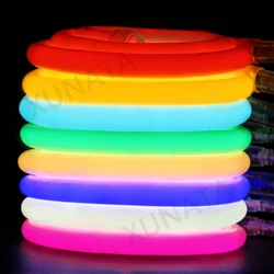 12V 360 Round Neon Light Sign Strip 2835 120LED High Bright Flexible Indoor Outdoor Waterproof Soft LED Strip Light Decoration