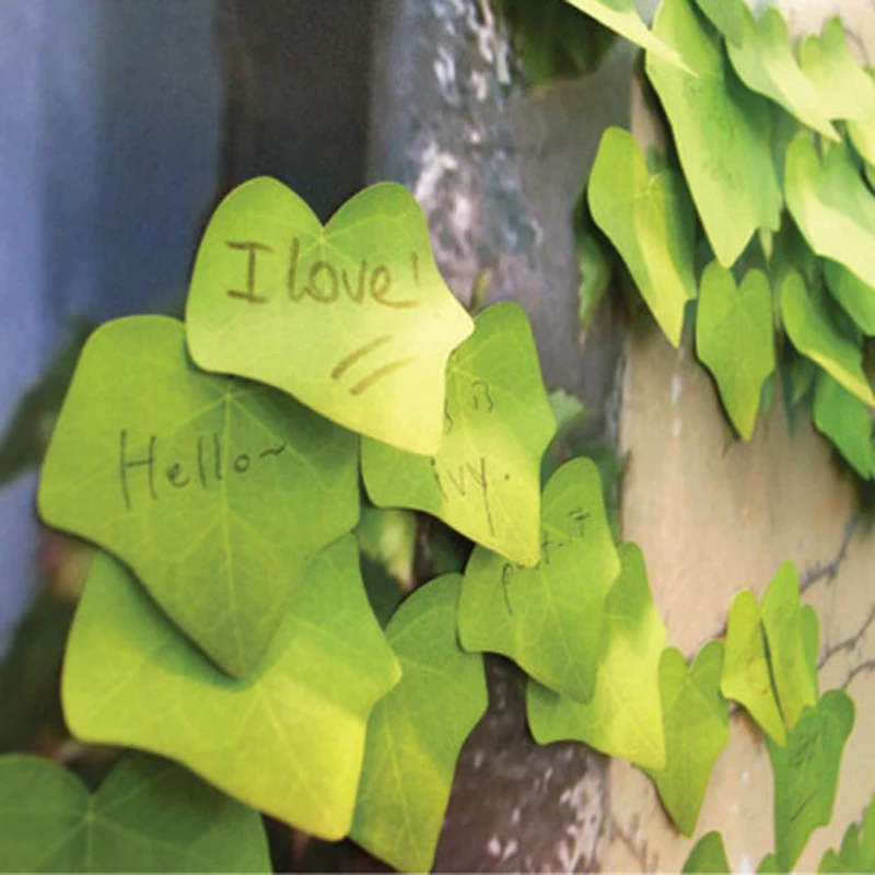 Lifelike leaves Creative Sticky Notes classroom Memo Pad Paper Sticker Gift leaf Wall stickers Fridge sticker N times