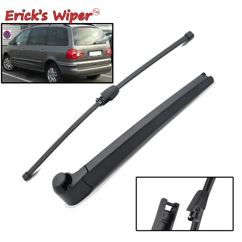 Erick\'s Wiper Rear Wiper Blade & Arm Set Kit For VW Sharan MK1 2002 - 2010 Windshield Windscreen Tailgate Window Car Rain Brush