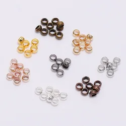 500pcs/lot 2.5 3.5 4mm Ball Crimps End Beads Ball Plunger Doreen Beads Stopper Spacer Beads For Jewelry Making Findings Supplies