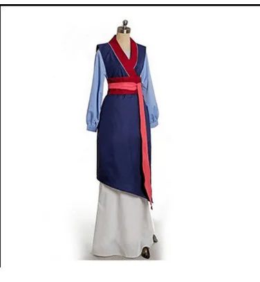 Movie Hua Mulan Dress Blue /red Dress Princess Dress girl/women kids adult Cosplay Costume Custom Made Halloween stage costume