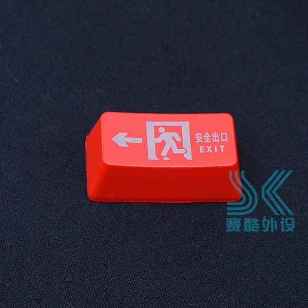 Mechanical Keyboard Backlight Keycap  Safty EXIT backspace IDLE FISH tab \\ symbol BUYNOW for enter ABS material black and red