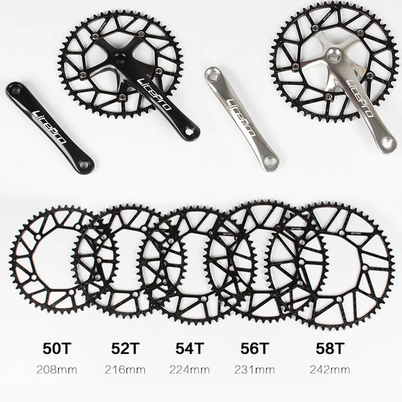 

Ultralight Litepro Narrow Wide Hollow Chainring 130 BCD 50T/52T/54T/56T/58T BMX Folding Bicycle Chain wheel Bike Crankset